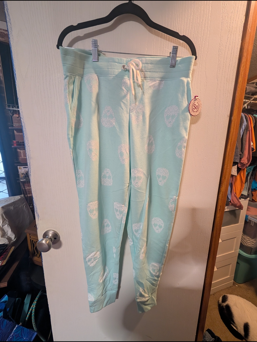 SO Mint Green Skull Joggers